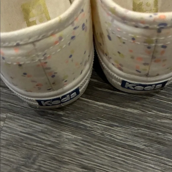 Keds Soft White Sneakers with Colorful Speckles.  B10 - Picture 6 of 9